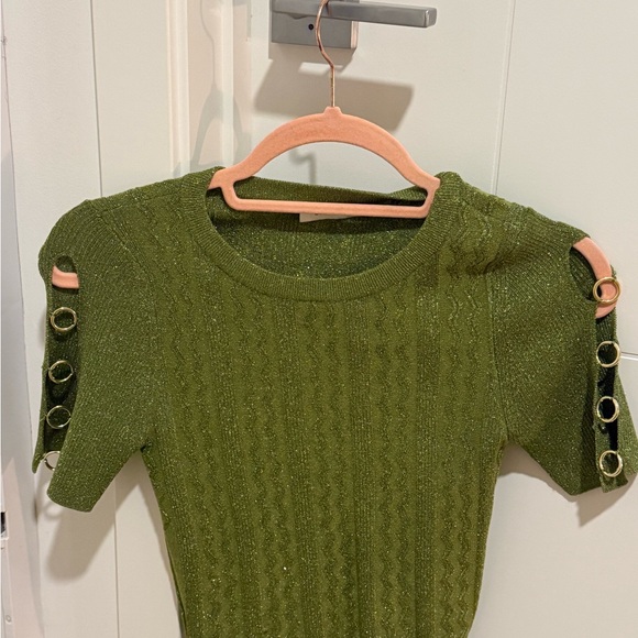 Sandro Green Crew Neck Sweater - bundle with matching pants - Picture 2 of 5